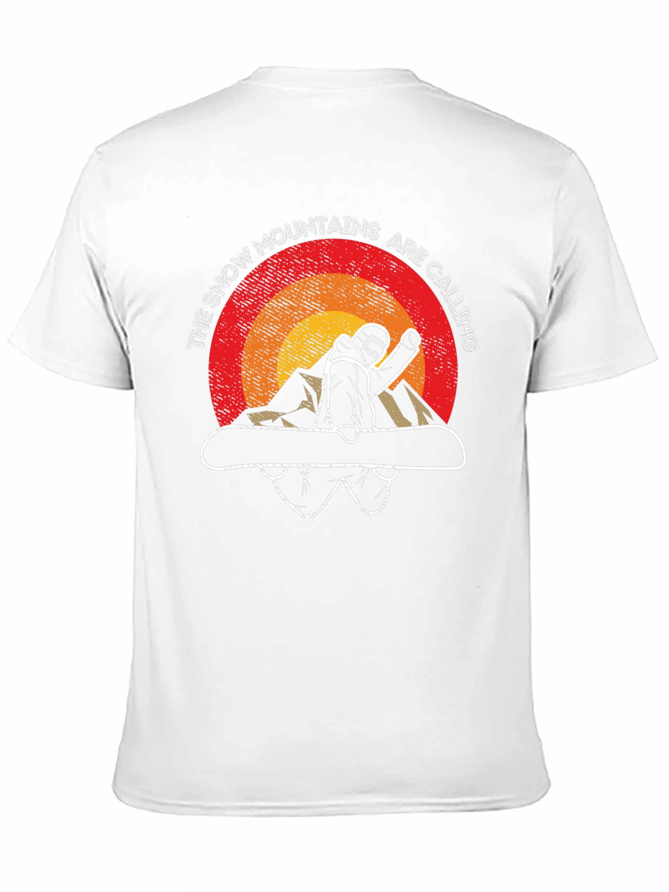 Snow Mountains Calling Black Graphic Tee