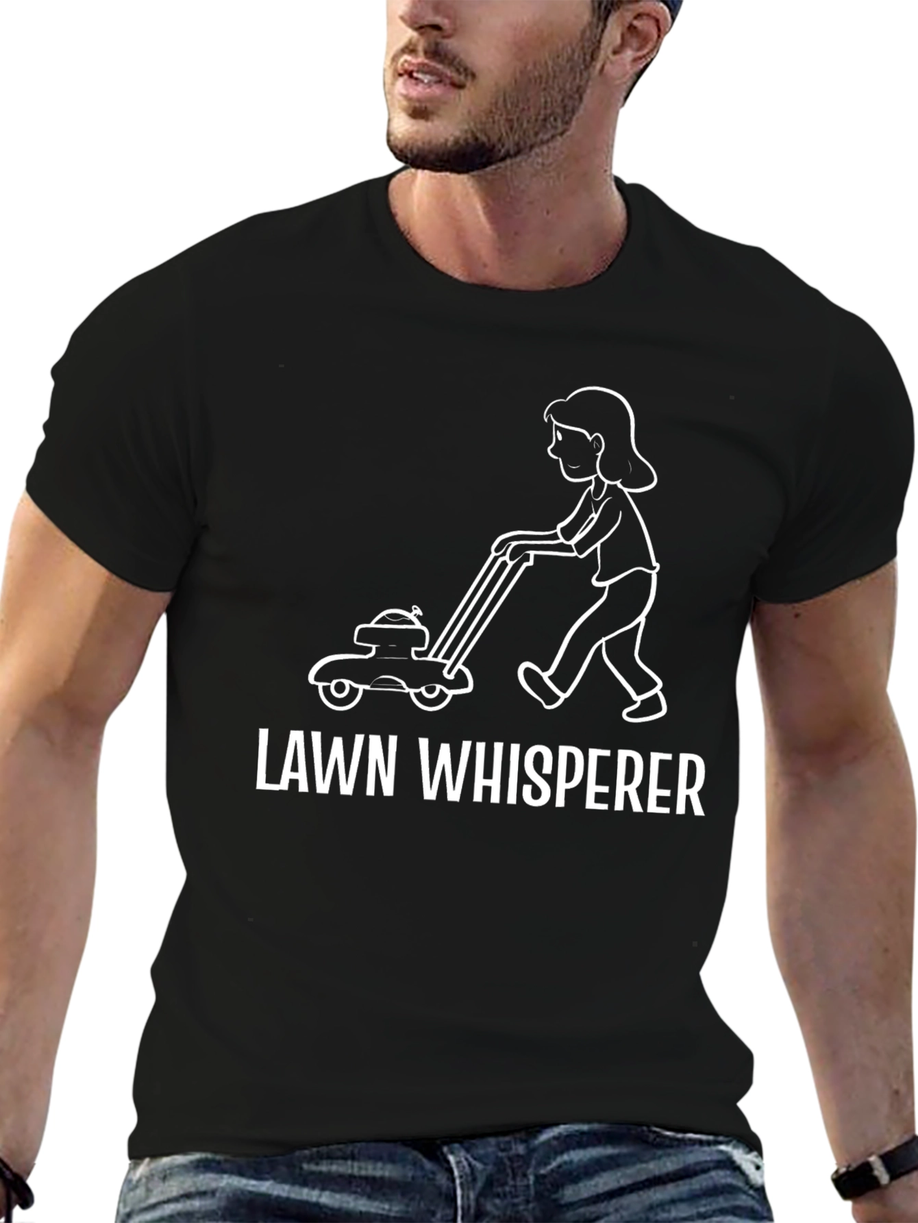 Lawn Whisperer Graphic T-Shirt - Unisex Black Tee