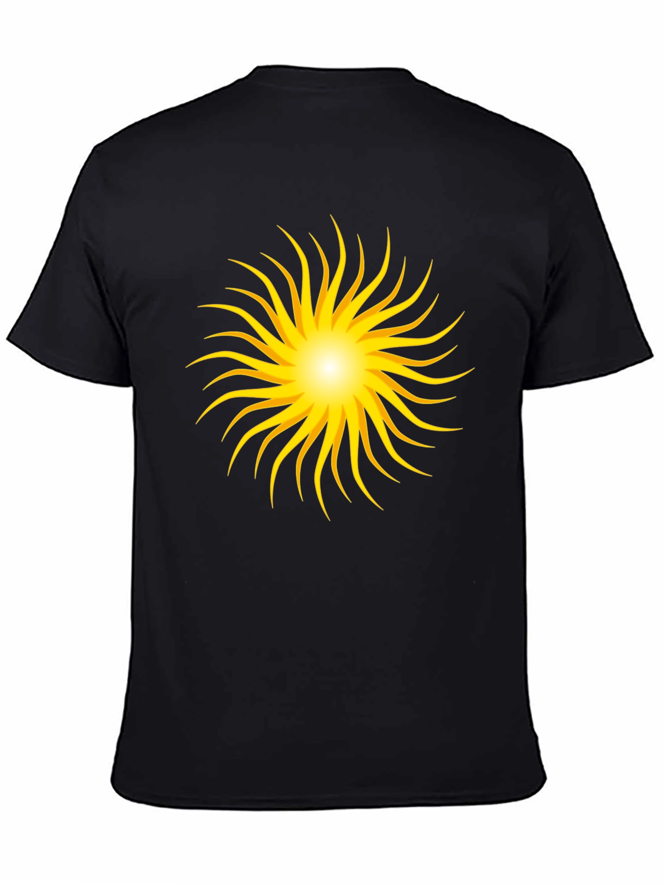 Radiant Sunburst Graphic Black T-Shirt
